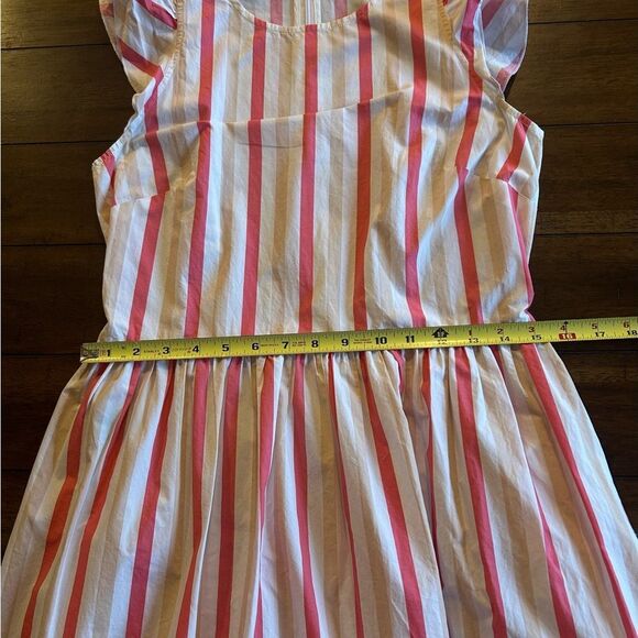Kate Spade Pink Peach Sherbert Midi Dress Striped Tiered MSRP 328.00 - Picture 9 of 15